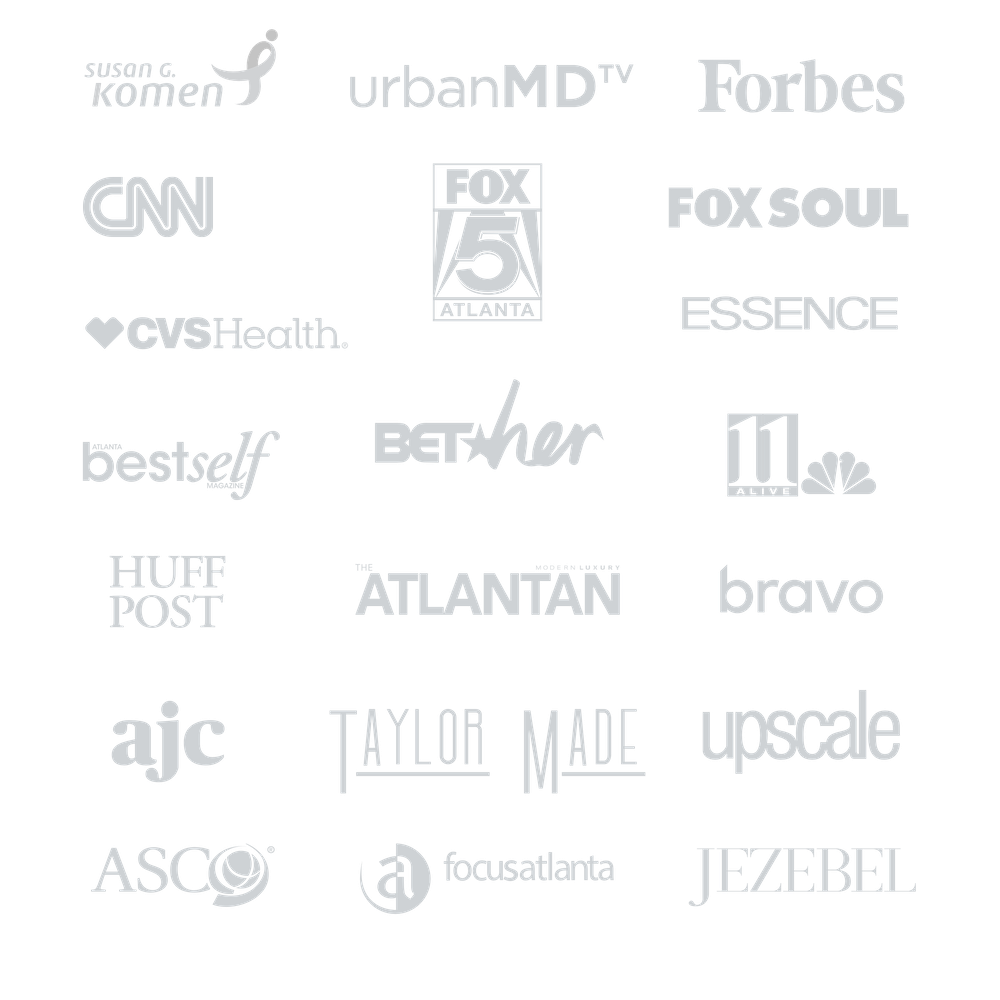 Media logos of organizations Dr. April Spencer has be featured and or contributed to.