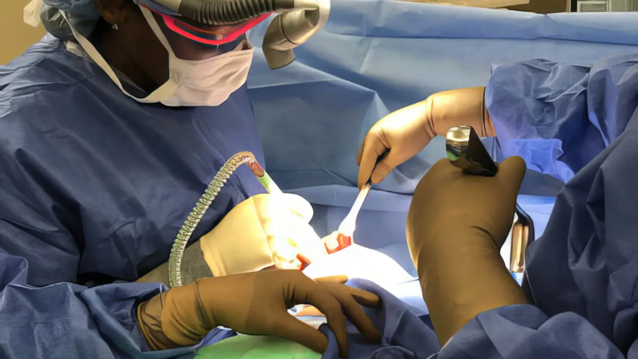 Dr. April Spencer performing surgery